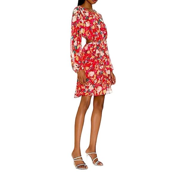 BCBGeneration Dresses & Skirts - BCBGeneration Long Sleeve Cut Out Dress Red Size M